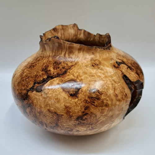 JW-257 Colorado Aspen Burl Hollow Woodturning $400 at Hunter Wolff Gallery
